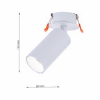 Foco orientable empotrado con LED de color Blanco