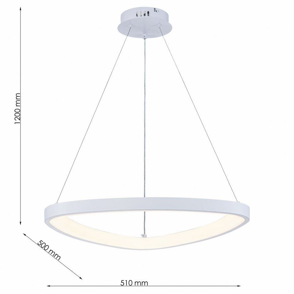 Lámpara Colgante LED Triangular | Negra/Blanca/Dorada CCT | FL6592-D51P