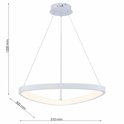 Lámpara Colgante LED Triangular | Negra/Blanca/Dorada CCT | FL6592-D51P