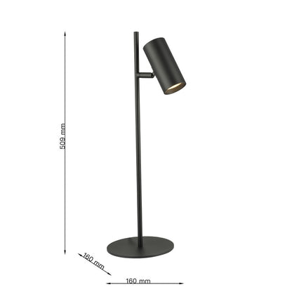 Lampara De Mesa Foco Moderno Negro