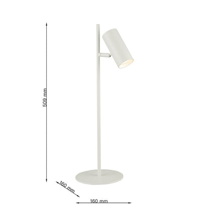 Lampara De Mesa Foco Moderno Blanco