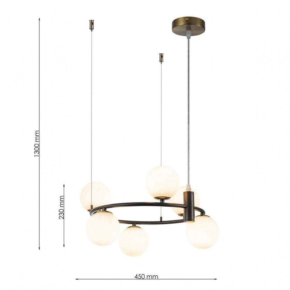 Lámpara colgante NERO - LP4031-6