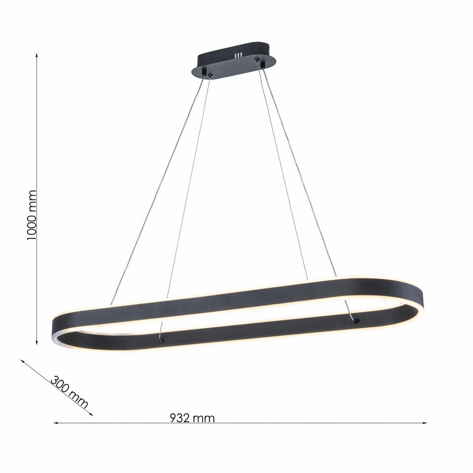 Lámpara Colgante LED Helix | Negra CCT Atenuable - FL6030-P