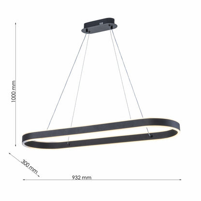 Lámpara Colgante LED Helix | Negra CCT Atenuable - FL6030-P