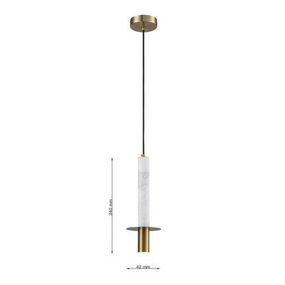 Lampara Colgante De Marmol Blanco