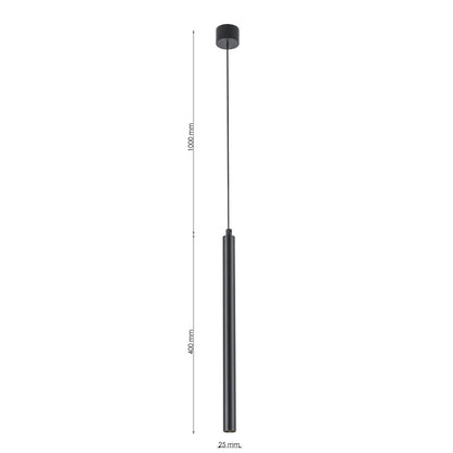 Lampara colgante G9 Minimalista Negro Brillante