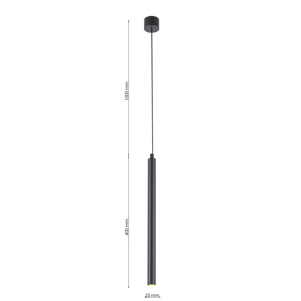Lampara colgante G9 Minimalista Negro