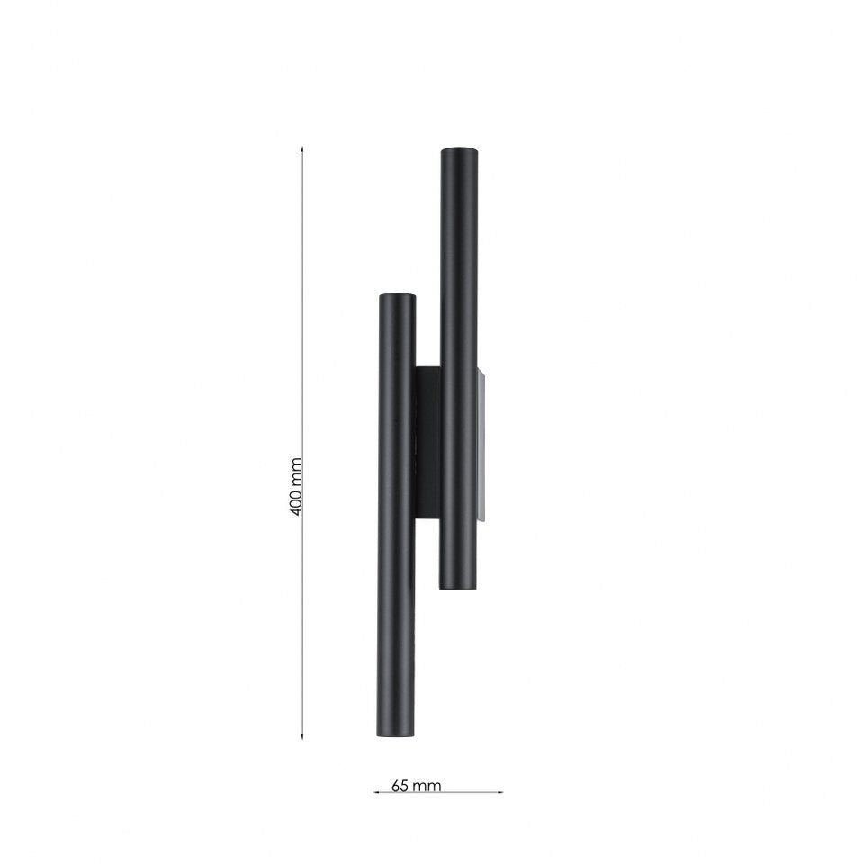 Aplique interior LED 4 bombillas G9 Negro