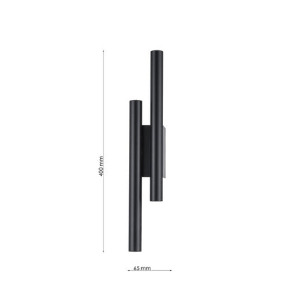 Aplique interior LED 4 bombillas G9 Negro