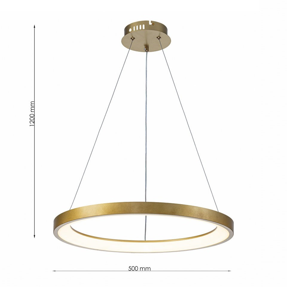 Lámpara Colgante LED Redonda | Negra/Blanca/Dorada CCT | FL6589-D50P