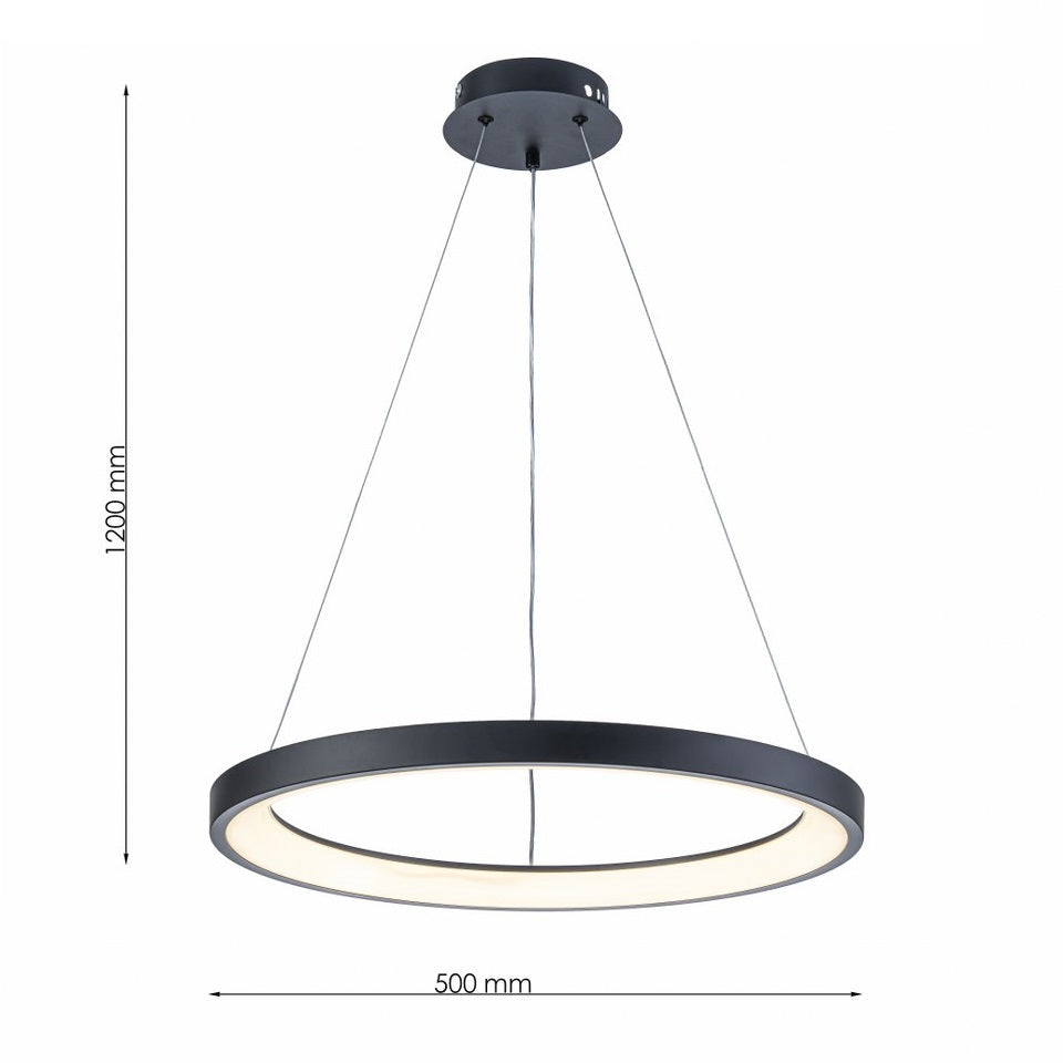 Lámpara Colgante LED Redonda | Negra/Blanca/Dorada CCT | FL6589-D50P