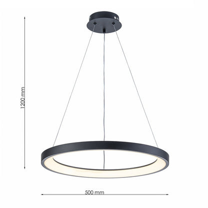 Lámpara Colgante LED Redonda | Negra/Blanca/Dorada CCT | FL6589-D50P