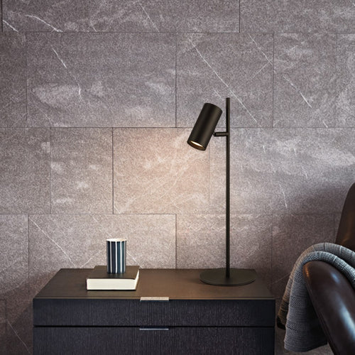 Lampara De Mesa Foco Moderno Negro