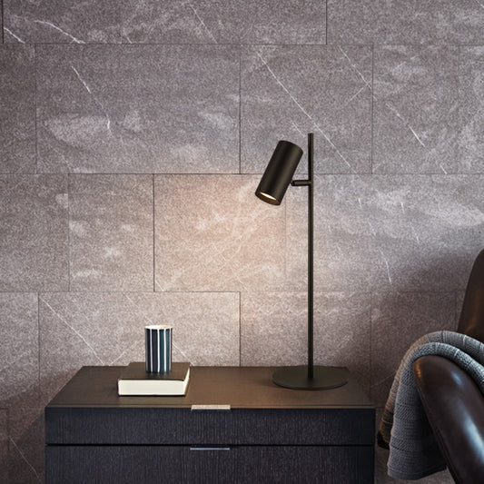 Lampara De Mesa Foco Moderno Negro