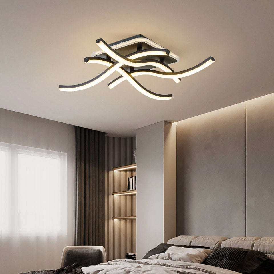 Lámpara LED Espiral CCT Negro/Blanco | FL6597-C
