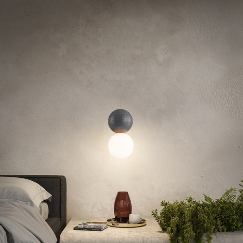 Lampara concrete Negro