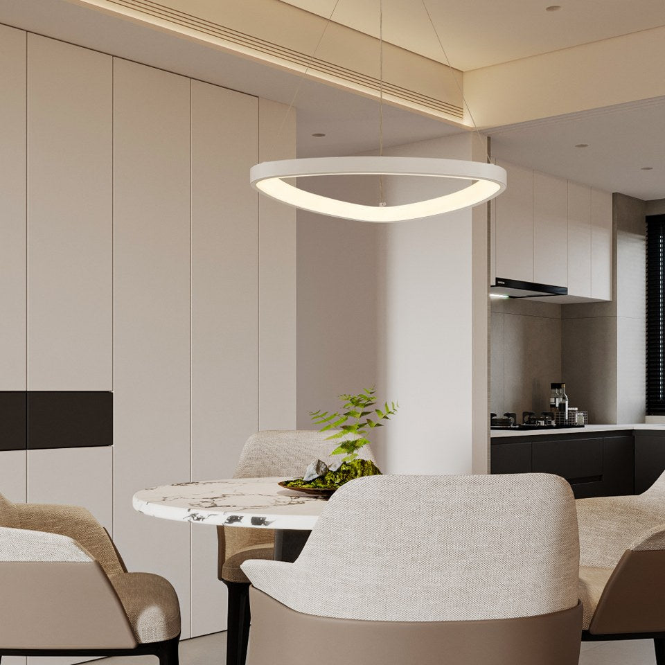 Lámpara Colgante LED Triangular | Negra/Blanca/Dorada CCT | FL6592-D51P