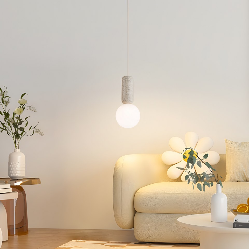 Lampara concrete Blanco