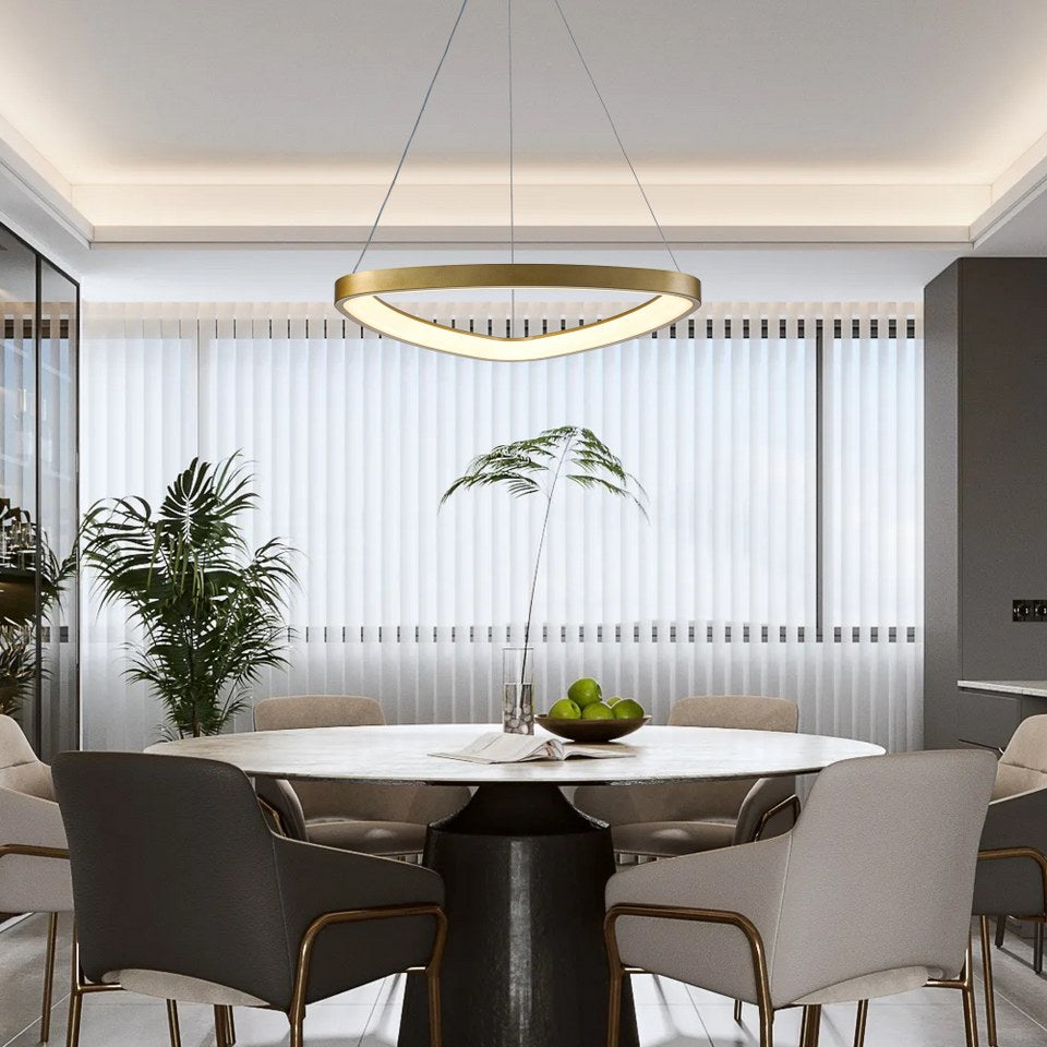 Lámpara Colgante LED Triangular | Negra/Blanca/Dorada CCT | FL6592-D51P