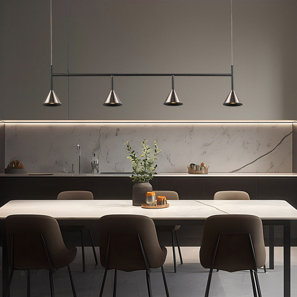 Lampara Colgante Con Tres Focos Gris