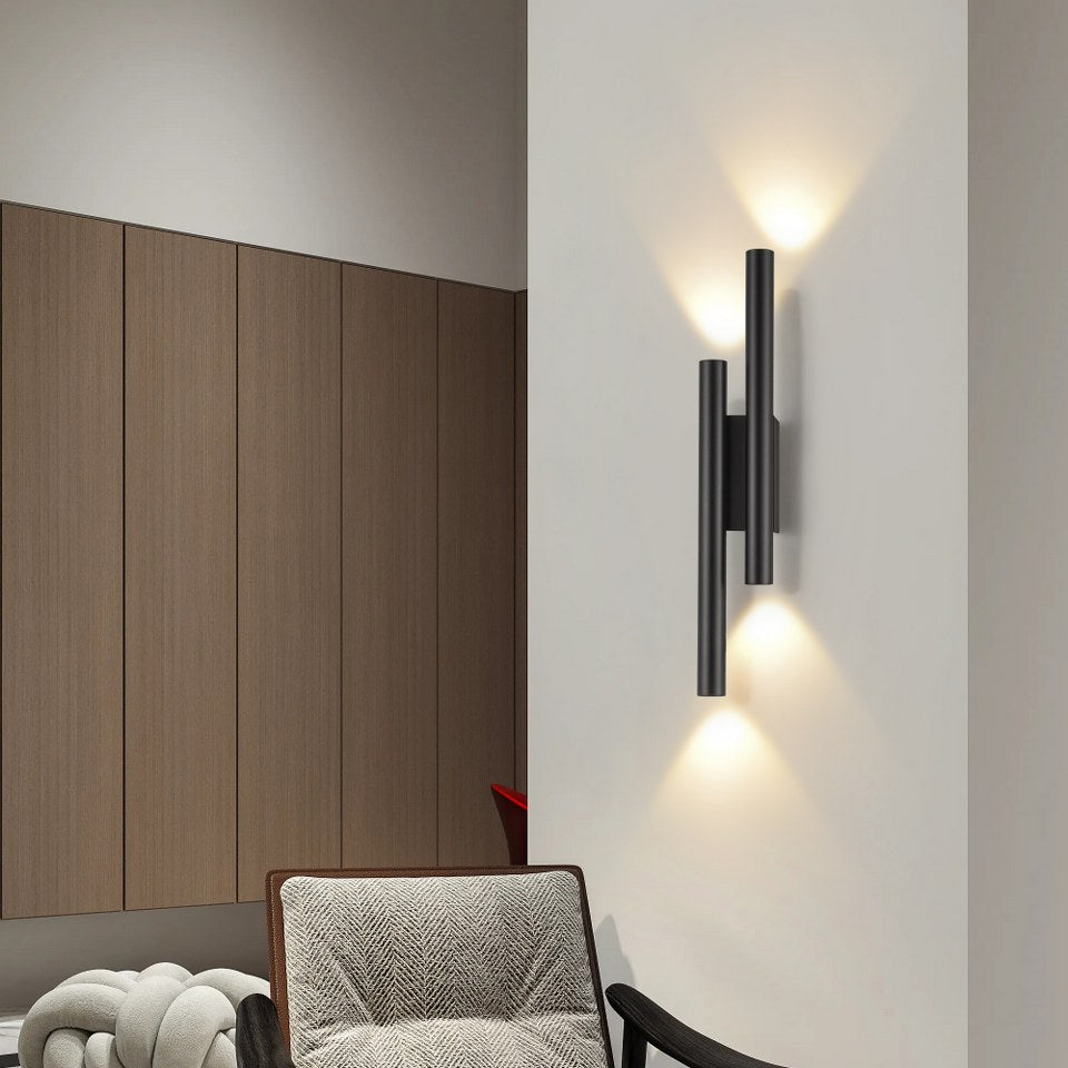 Aplique interior LED 4 bombillas G9 Negro