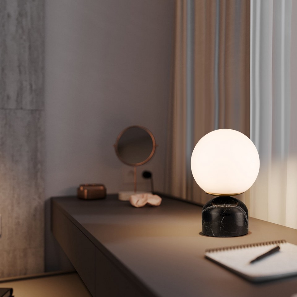 Lampara De Mesa de Marmol Moderna Negro