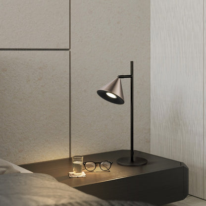 Lampara De Mesa Foco Moderno Gris