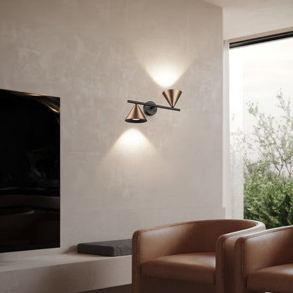 Aplique De Pared Con Dos Focos GU10 Bronce