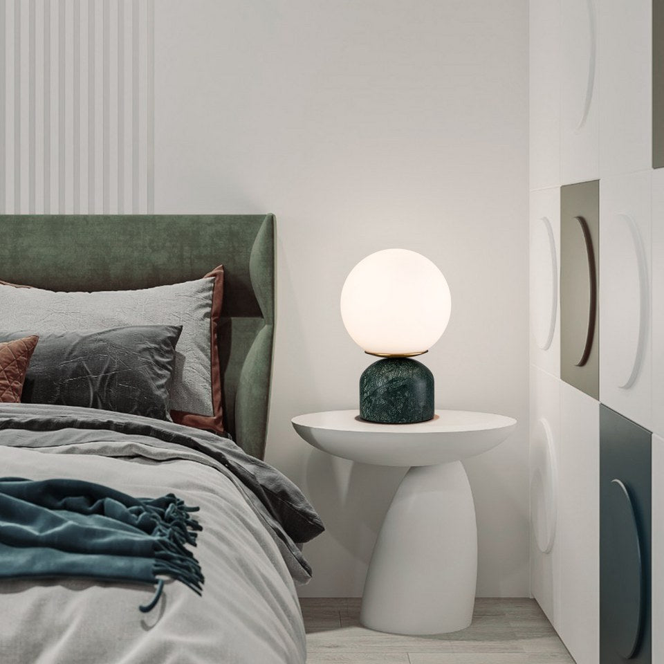 Lampara De Mesa de Marmol Moderna Verde