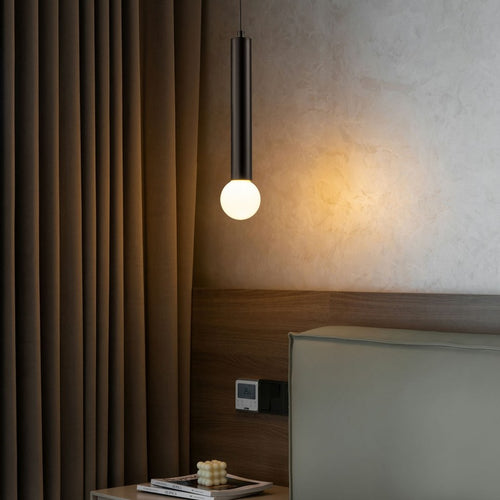 Lampara Colgante tipo foco E27 Negro