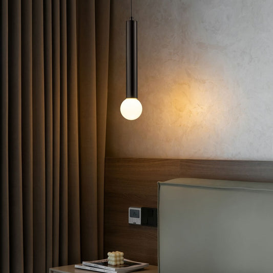 Lampara Colgante tipo foco E27 Negro