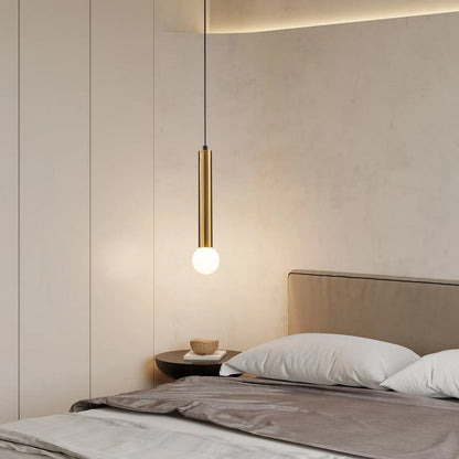 Lampara Colgante tipo foco E27 Dorado