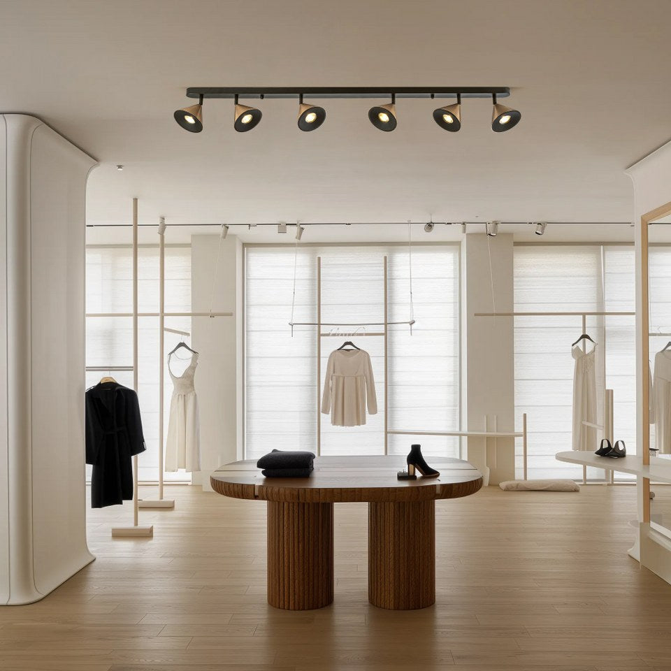 Lampara de Techo Horn 6 focos modernos con bombilla GU10 Bronce