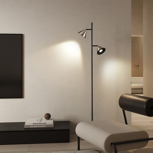 Lampara De Pie Moderna Gris