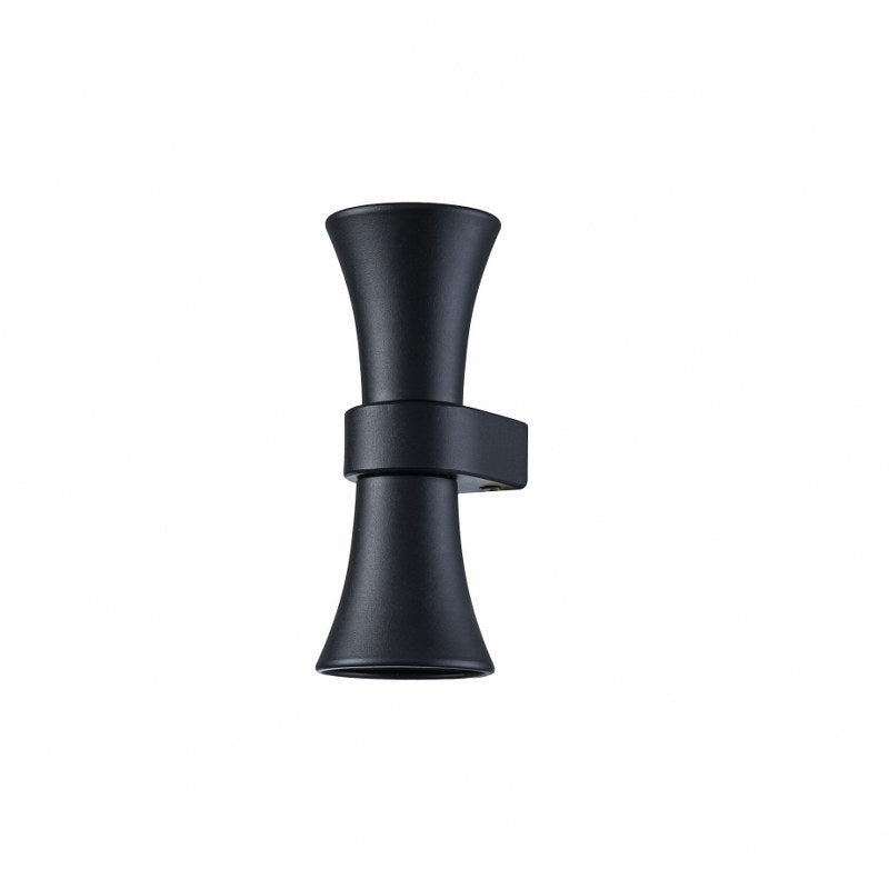 Aplique de pared dos bombillas GU10 Negro