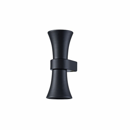 Aplique de pared dos bombillas GU10 Negro