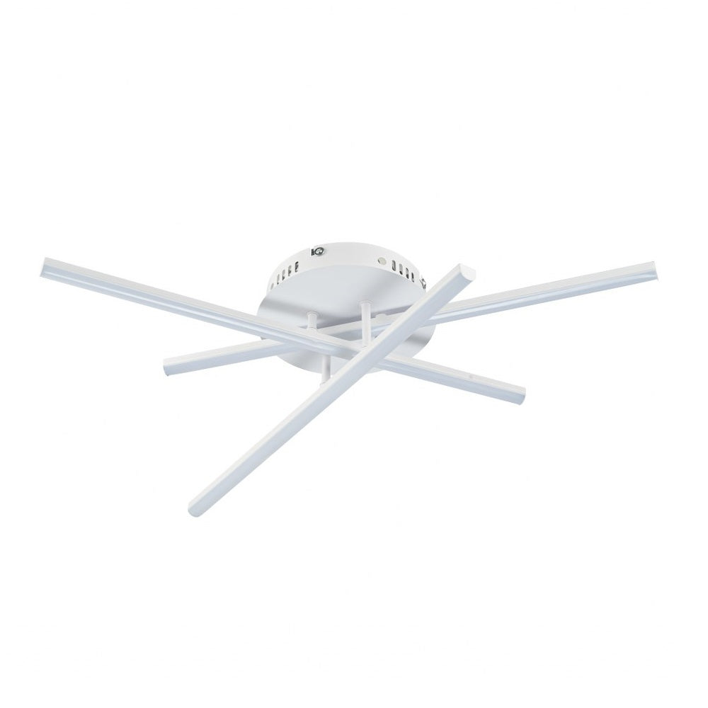 Lampara De Techo Blanca 3 Tiras Led Blanco