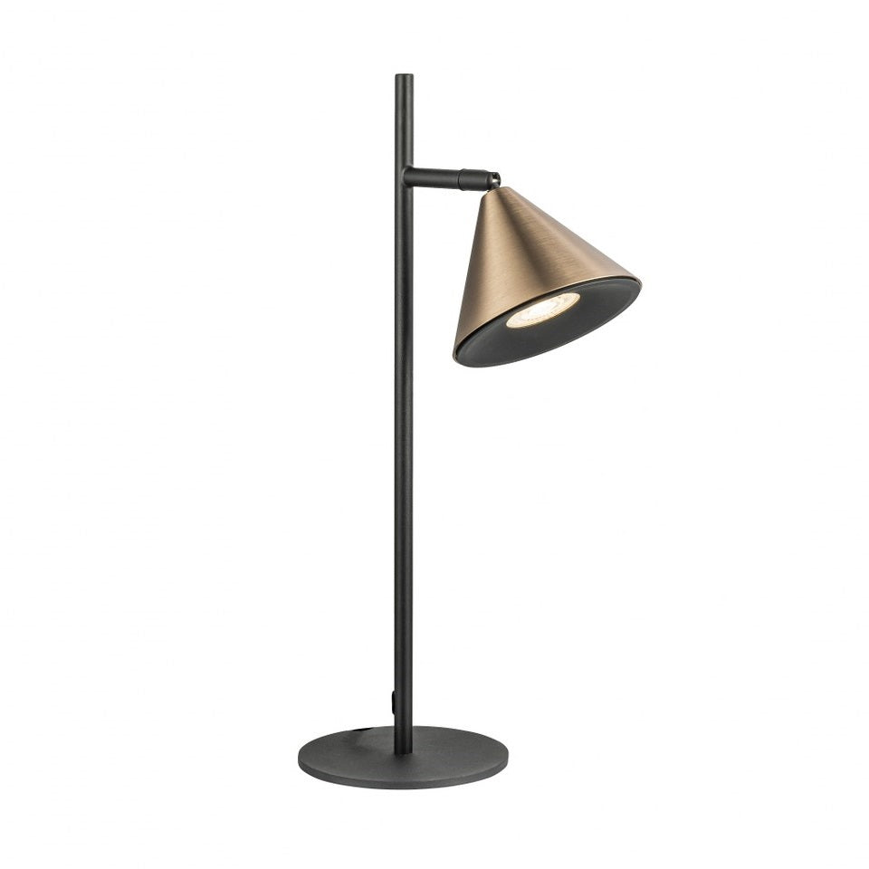 Lampara De Mesa Foco Moderno Bronce