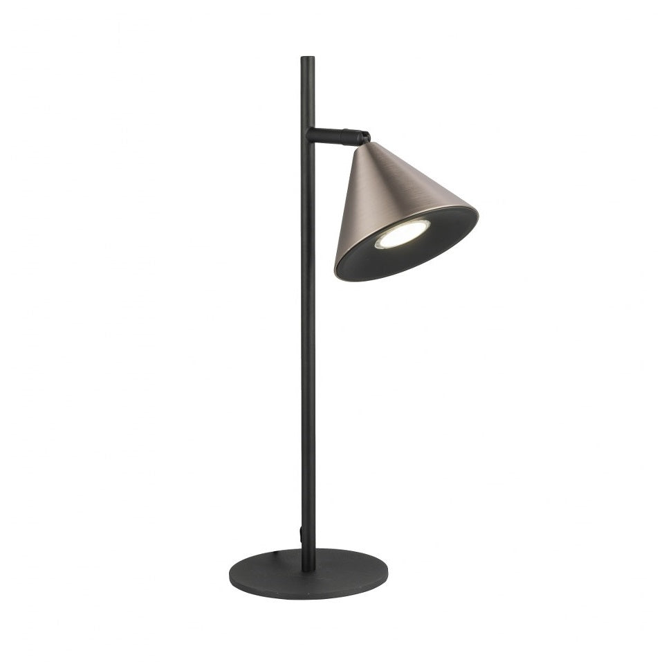 Lampara De Mesa Foco Moderno Gris