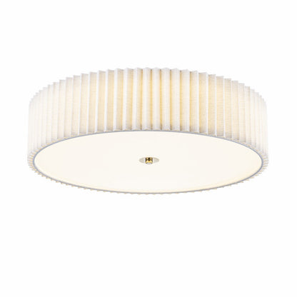 Plafón Tela Circular Techo Dormitorio LIGNO | Beige LED D50