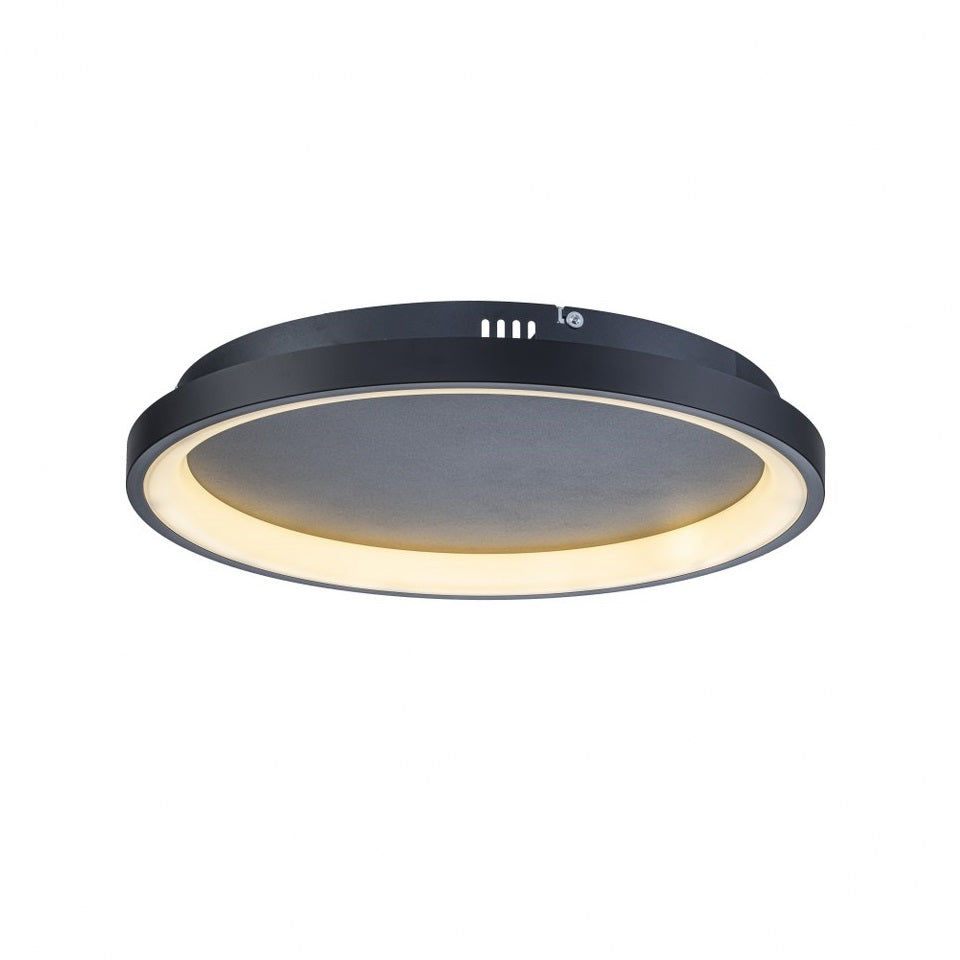 Plafón LED Circular Techo Salón NOVA | Negro Ø50 cm CCT