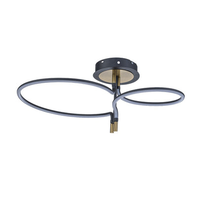 Lámpara de techo LED LIRA Negra y Dorada | FL6021-C