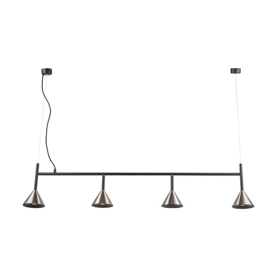 Lampara Colgante Con Tres Focos Gris