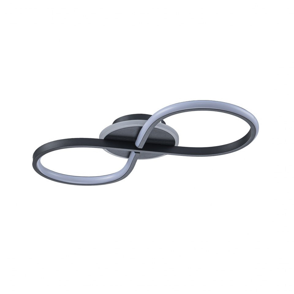 Lámpara de techo LED LOOP Negra | FL6012-C