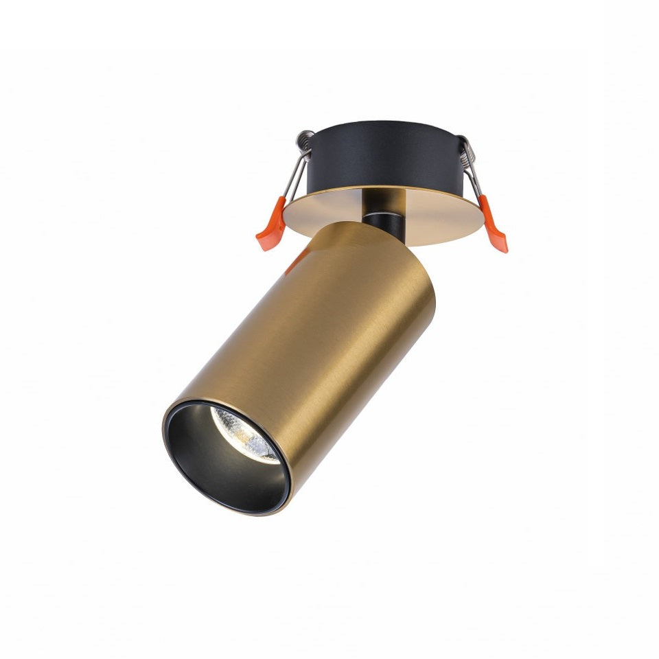 Foco orientable empotrado con LED de color Dorado