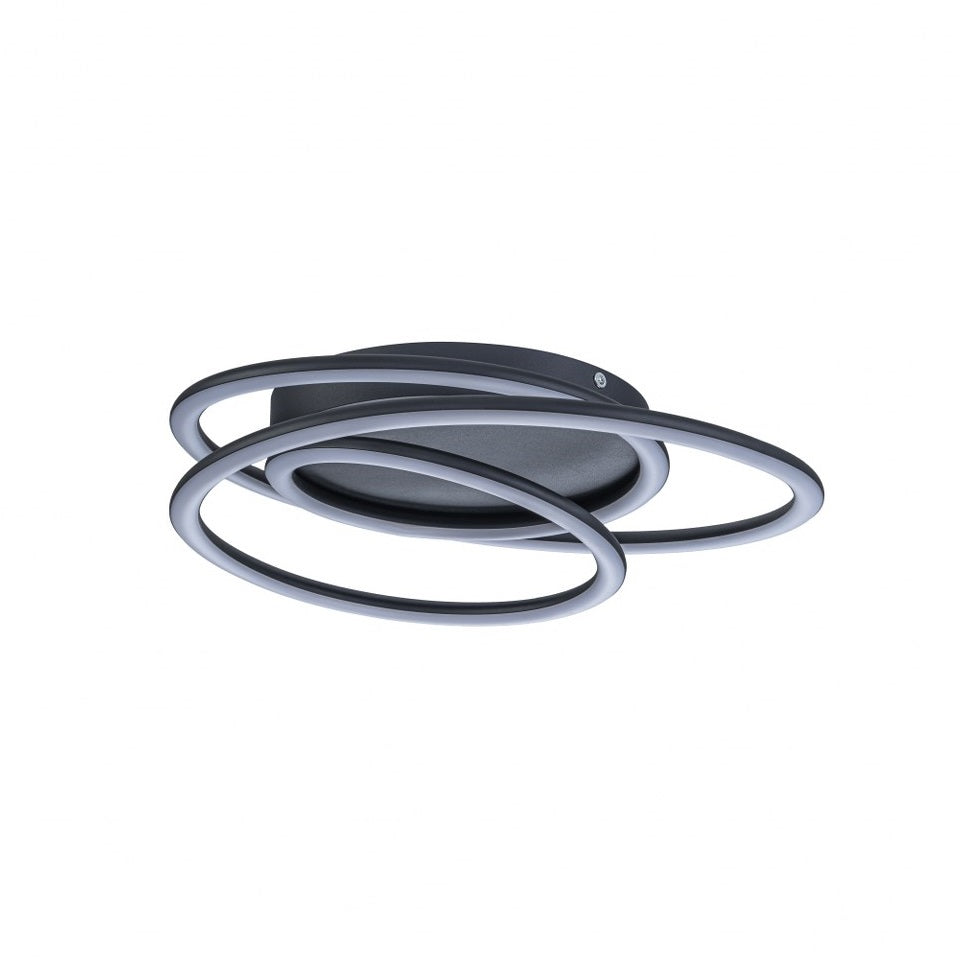 Lámpara LED Aros Circular Salón NEXUS | Negro Atenuable CCT