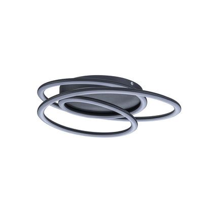 Lámpara LED Aros Circular Salón NEXUS | Negro Atenuable CCT