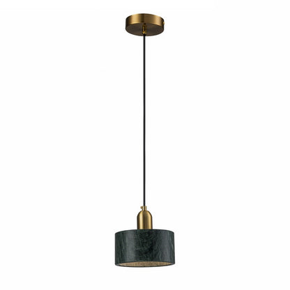 Lampara Colgante De Marmol Con Bombilla E27 Verde