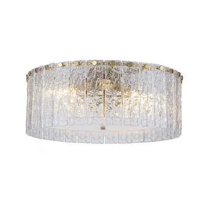 Plafón Cristal Circular Salón CRYSTALON | Dorado Ø50 cm E14