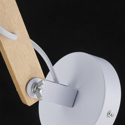 Aplique de Pared Con Madera E27 Blanco